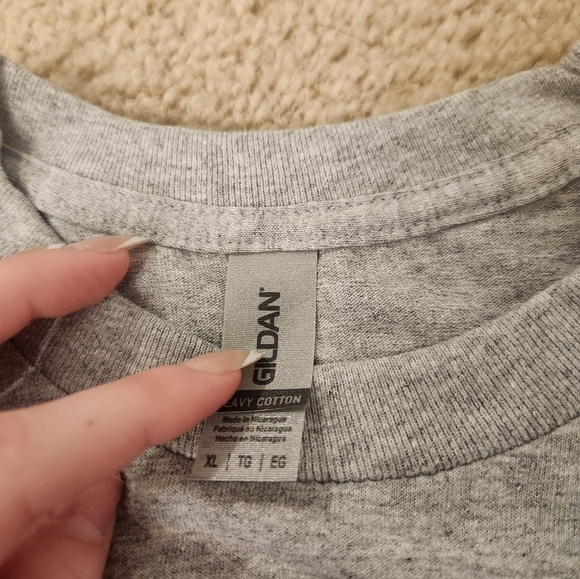 Long Sleeve Unisex Gray T Shirt Cowboys Football Sports Size XL Gildan #E137 - Picture 3 of 6